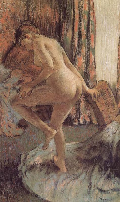 Edgar Degas After bath France oil painting art